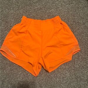 Women's Orange Athletic Shorts